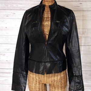 ARDEN B Genuine Leather Jacket Black
